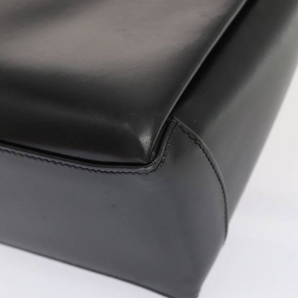 GUCCI Hand Bag Leather Black Gold Auth ep5464 - Picture 10 of 16